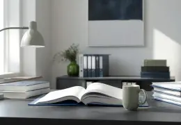 Dirigeant d’une PME lisant un document juridique dans un bureau sobre